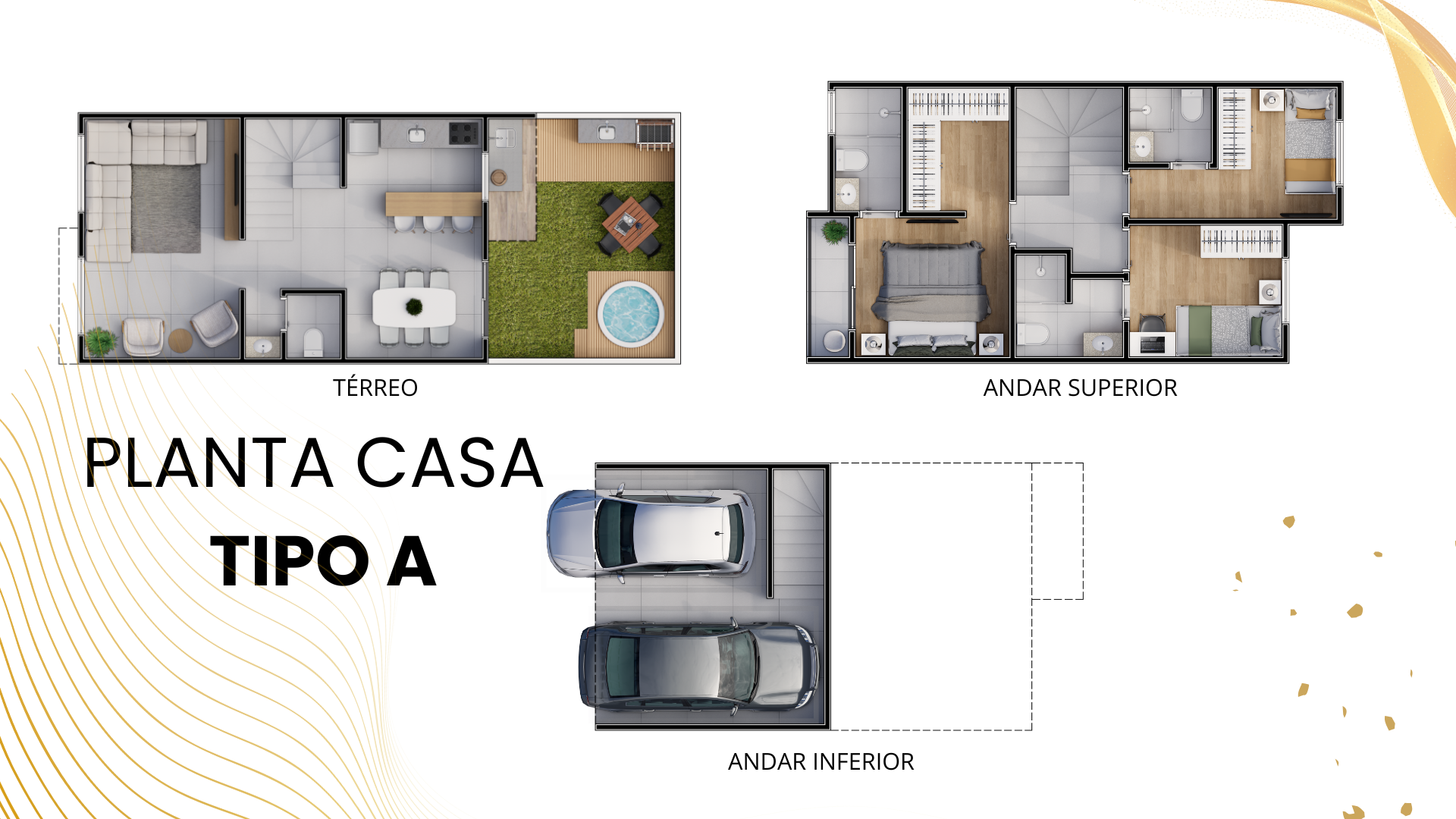 Planta baixa da casa Tipo A