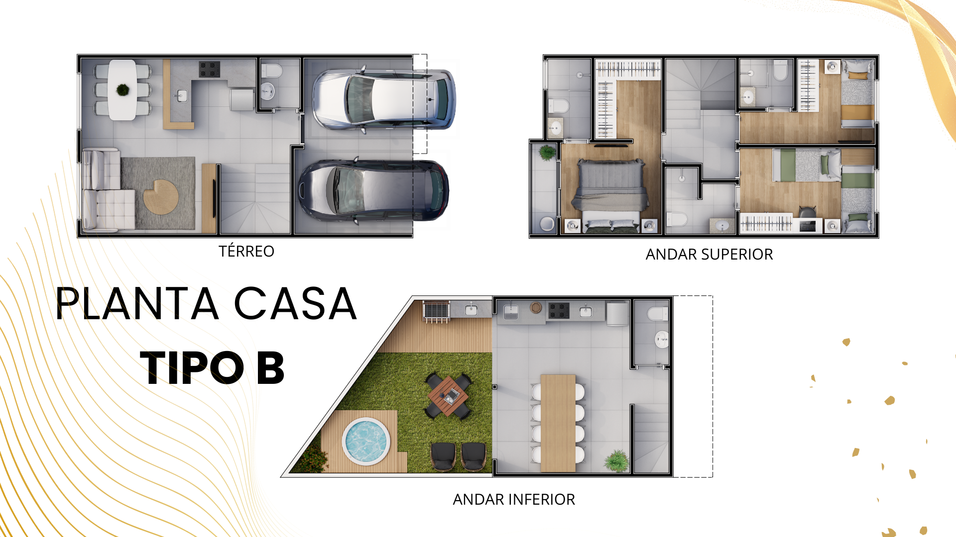Planta baixa da casa Tipo B